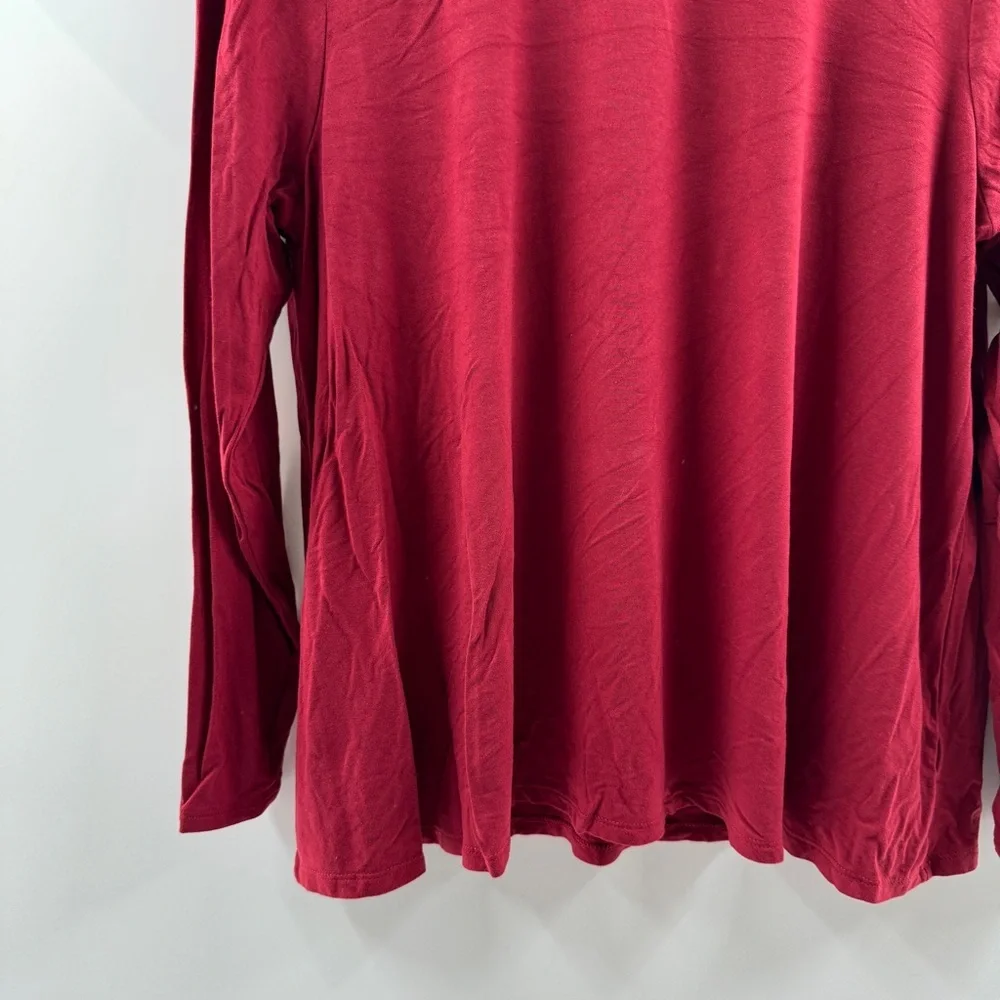 Old Navy Red Cotton Turtleneck Long Sleeve Top Size Large - Picture 3 of 8